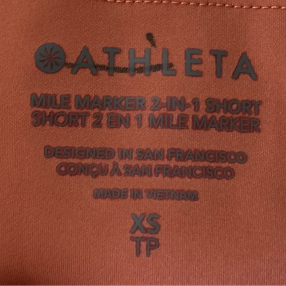 Athleta Mile Marker Burnt Orange 2-1 Shorts | XS - Picture 5 of 8